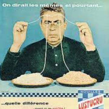 La marque Lustucru - Affiche publicitaire vintage - Quelle différence La marque Lustucru - Affiche publicitaire vintage - Quelle différence