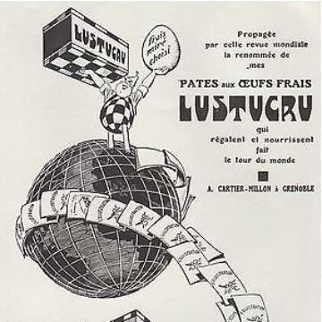 La marque Lustucru - publicité vintage - Pâtes aux oeufs frais La marque Lustucru - publicité vintage - Pâtes aux oeufs frais