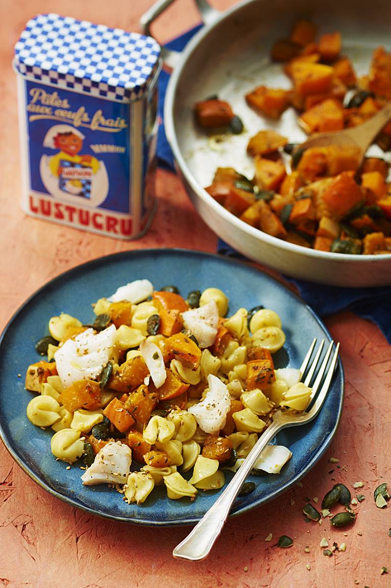 Gratin de Collerettes aux légumes d’automne et cabillaud