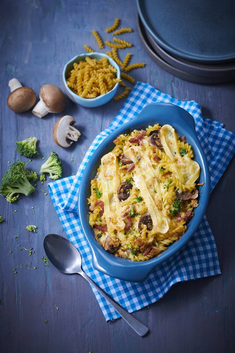 Gratin de Torsades aux légumes et reblochon Gratin de Torsades aux légumes et reblochon