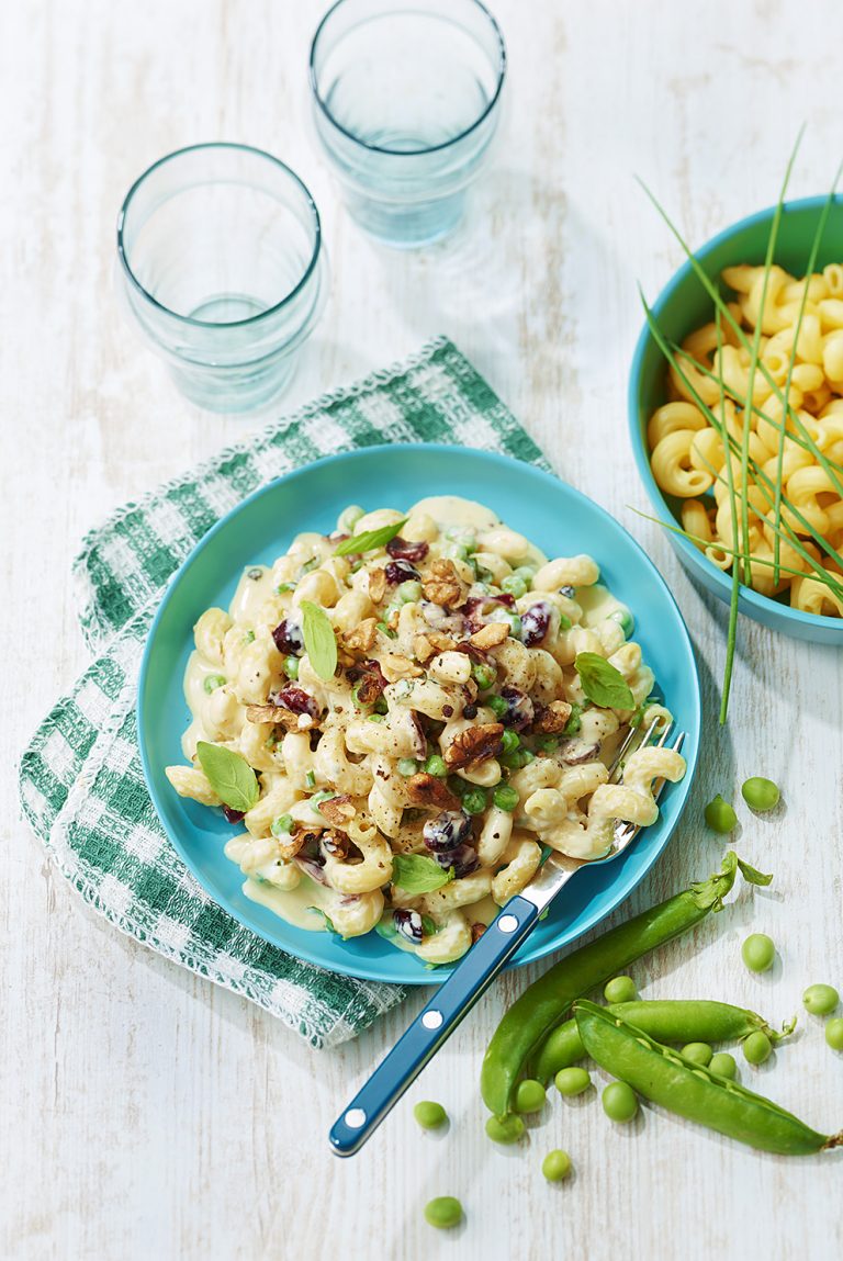 Serpentins au Roquefort, petits pois et cranberries Serpentins au Roquefort, petits pois et cranberries