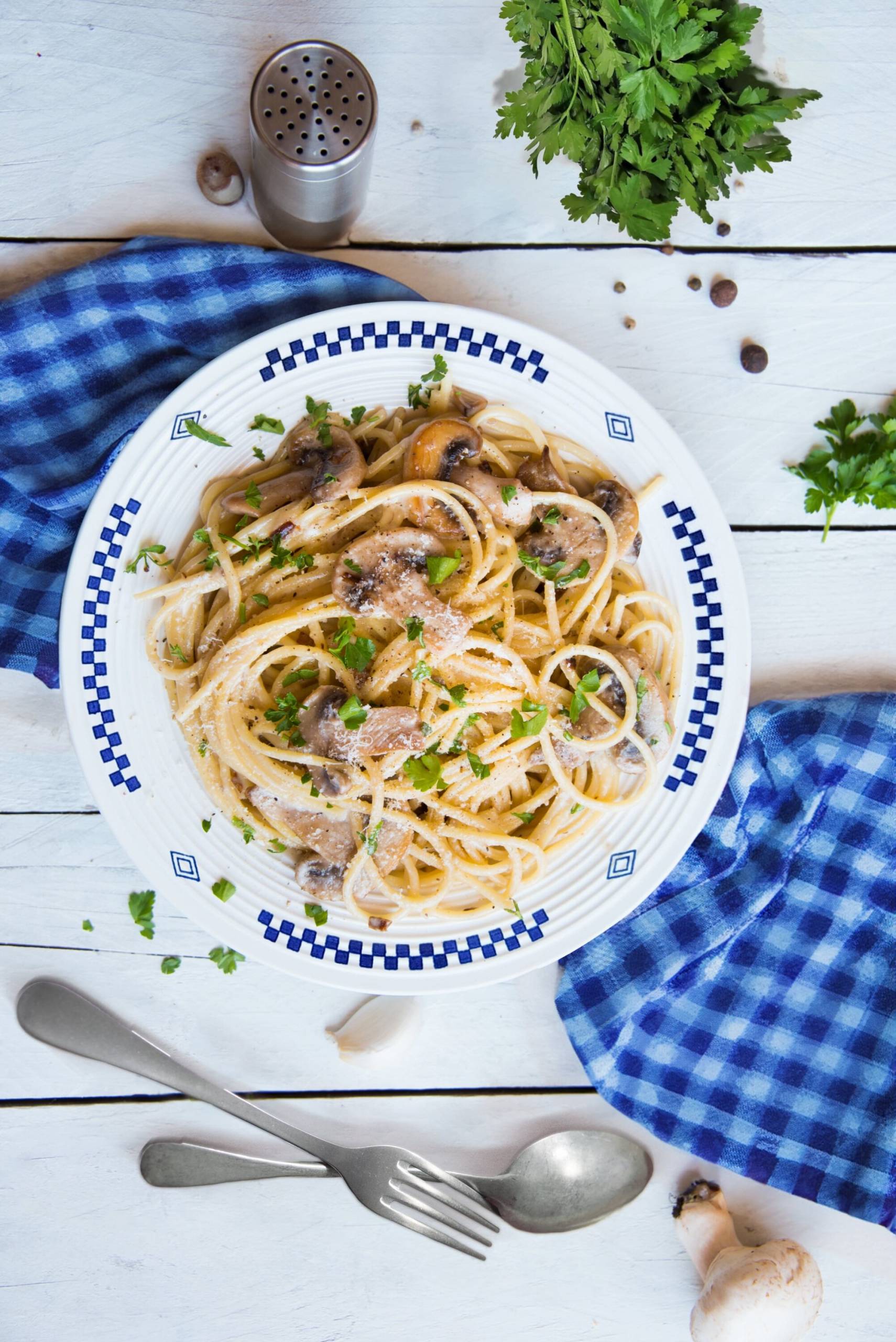 Spaghetti aux champignons